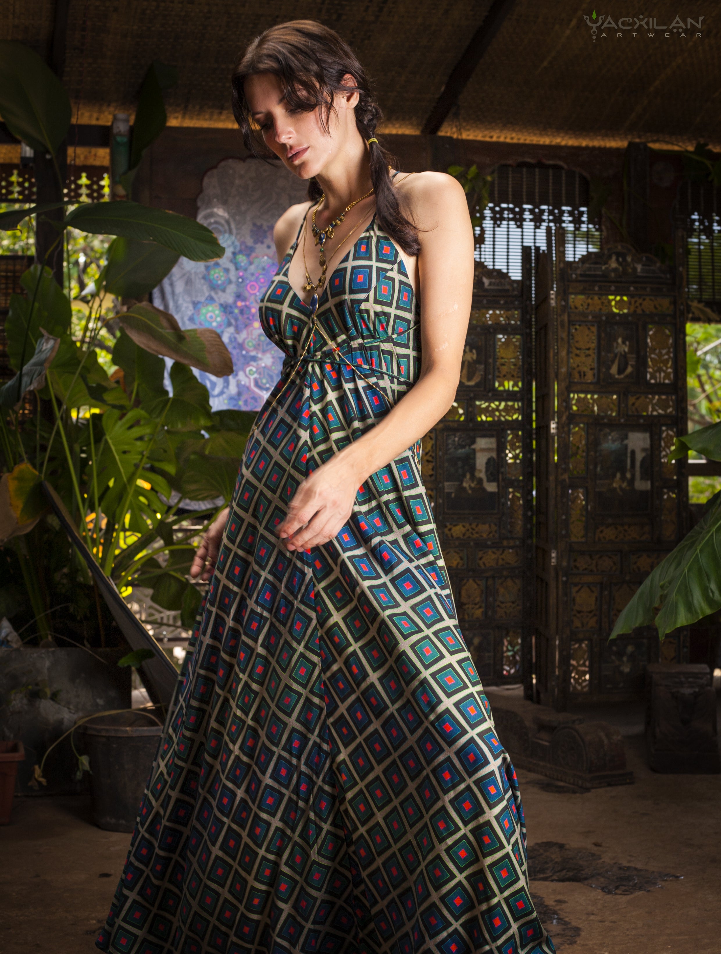 Triangle Long Dress / Bamboo - GURUCCI