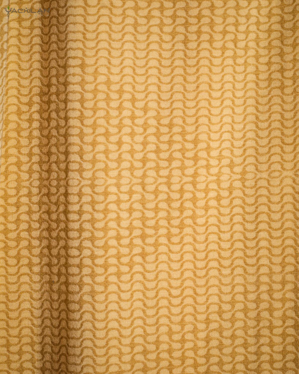 Tank Top Woman / Long John - Rayon Screenprint - Mustard DROOL - Yacxilan Artwear