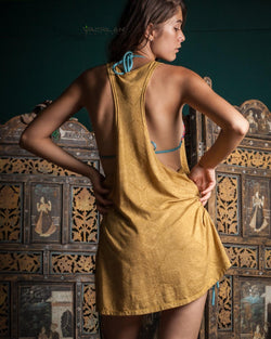 Tank Top Woman / Long John - Ocre Rayon MAYAZ - Yacxilan Artwear