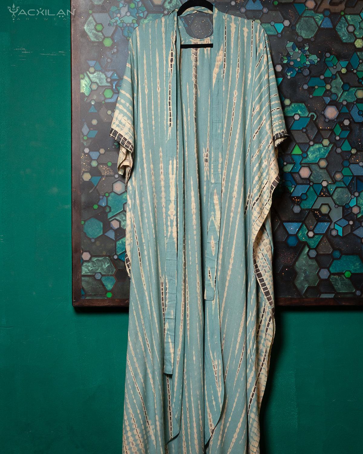 Kimono Long / TIEDYE Rayon -Pale Blu - Yacxilan Artwear