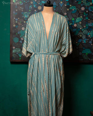 Kimono Long / TIEDYE Rayon -Pale Blu