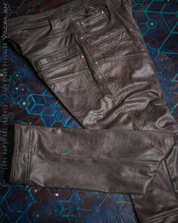 Pants Men / Fake Leather - Grey Rider PSYGALAK - Yacxilan Artwear