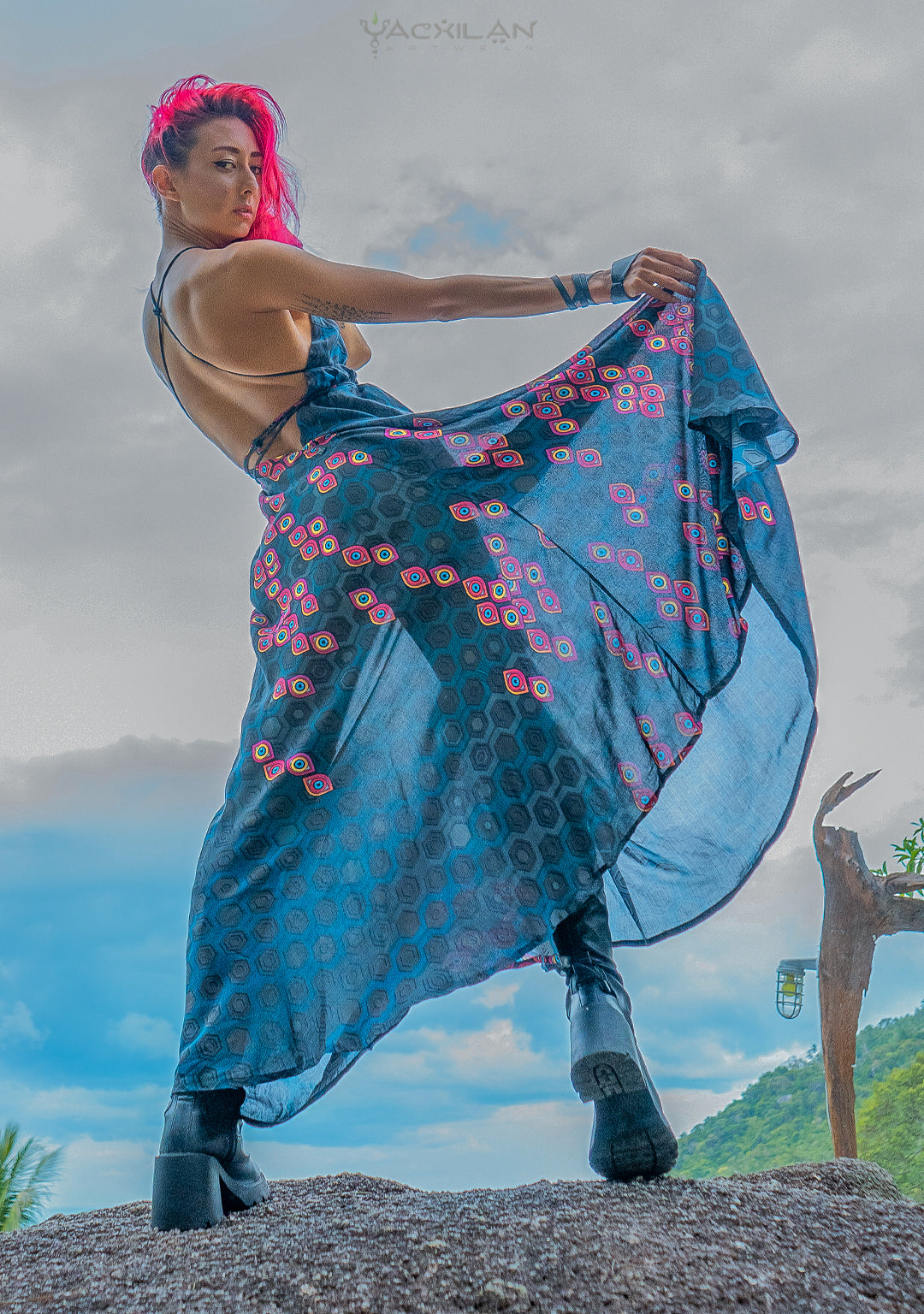 Triangle Long Dress / Bamboo - SEXTIESEYEZES