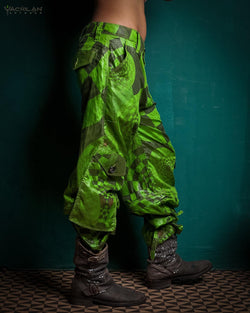 Pants Woman / Sky Alien Green - MATZOKIO - Yacxilan Artwear