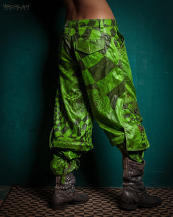 Pants Woman / Sky Alien Green - MATZOKIO - Yacxilan Artwear