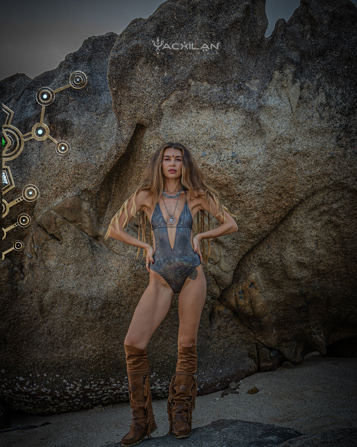 Swimsuitakini / Holographic Licra - Silver PSYCHEDELIKA