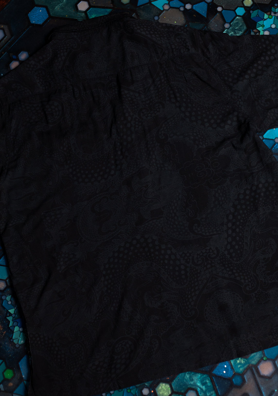 Shirt Men Half Sleeves / Bamboo - Black DRAGONS