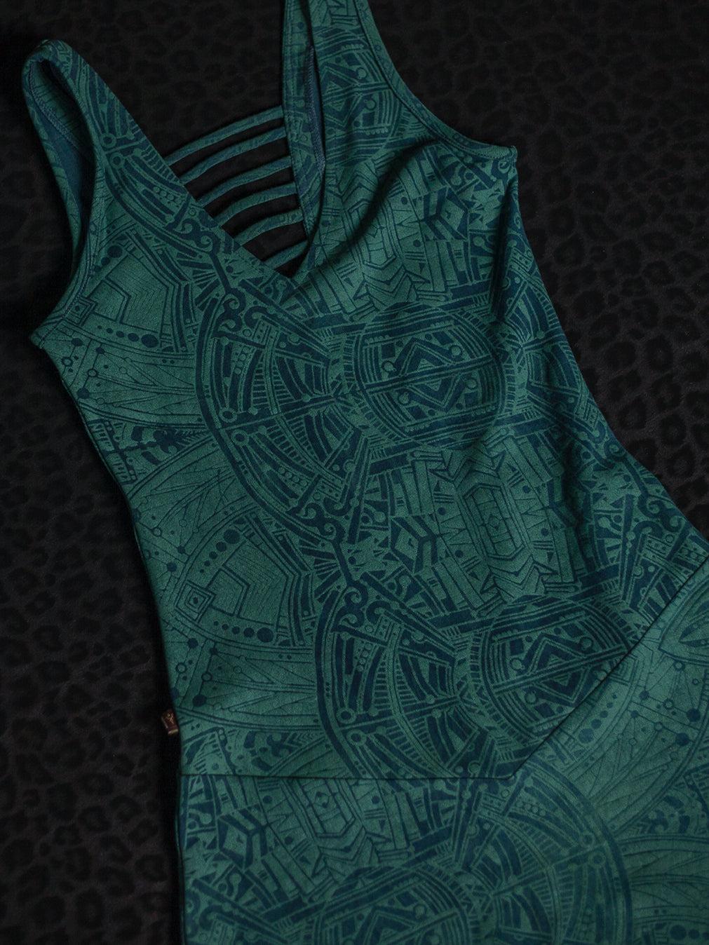 Midi Dress Butterfly / Bamboo Veg Dye Veg Print  - Greendigo POPPYFIELDS