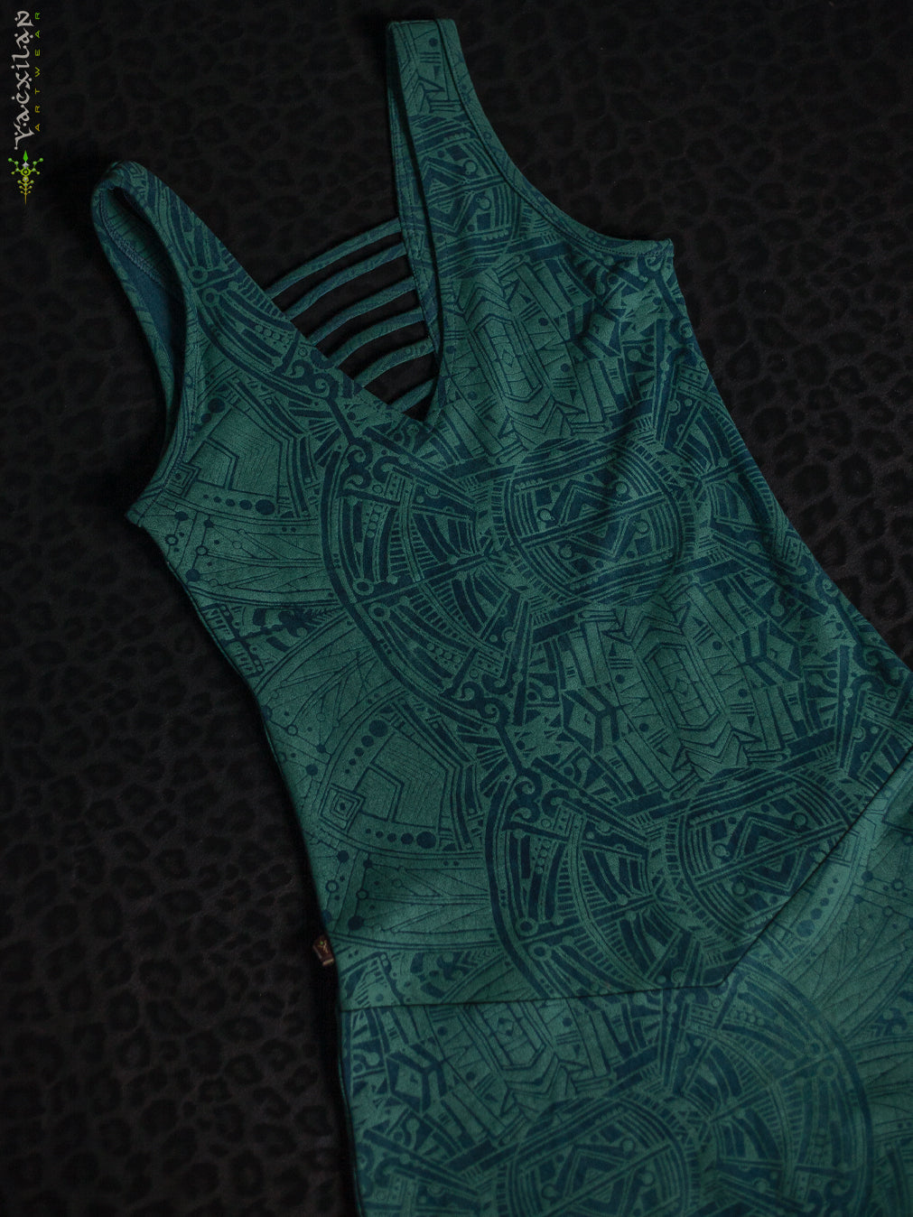 Midi Dress Butterfly / Bamboo Veg Dye Veg Print  - Greendigo POPPYFIELDS