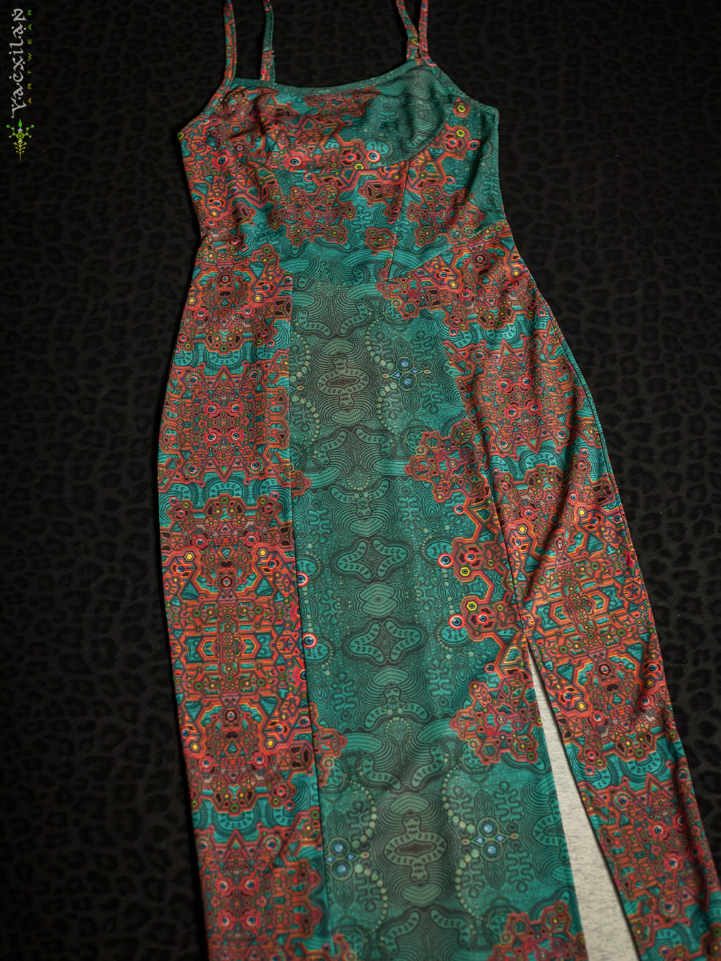 Midi Dress / Straps Slant Golden Knits - ATLANTIS