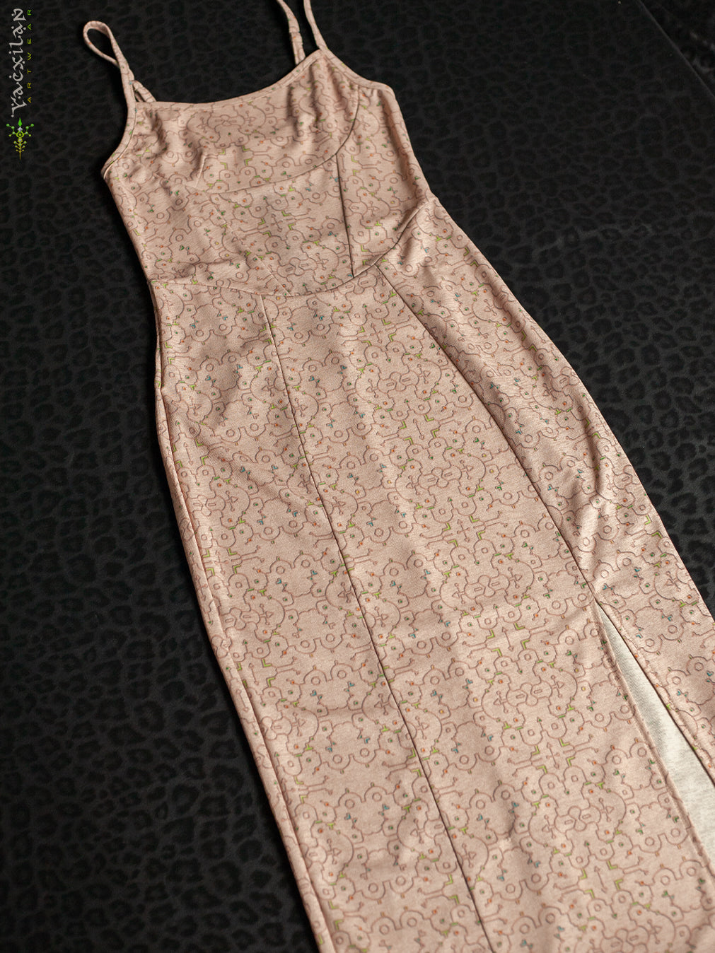 Midi Dress / Straps Slant Golden Knits - REBIRTH OF IKARO Whitesand