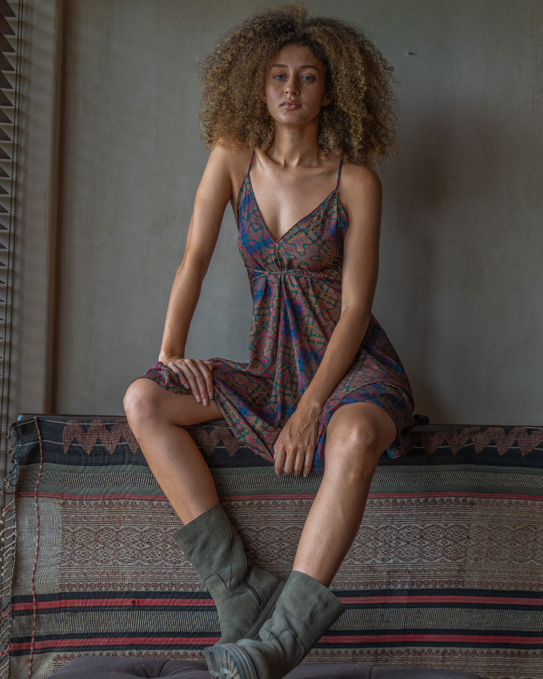 Midi Dress Triangle / Bamboo - DELIKSATEZEN