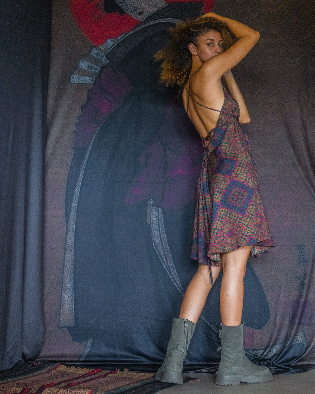 Midi Dress Triangle / Bamboo - DELIKSATEZEN