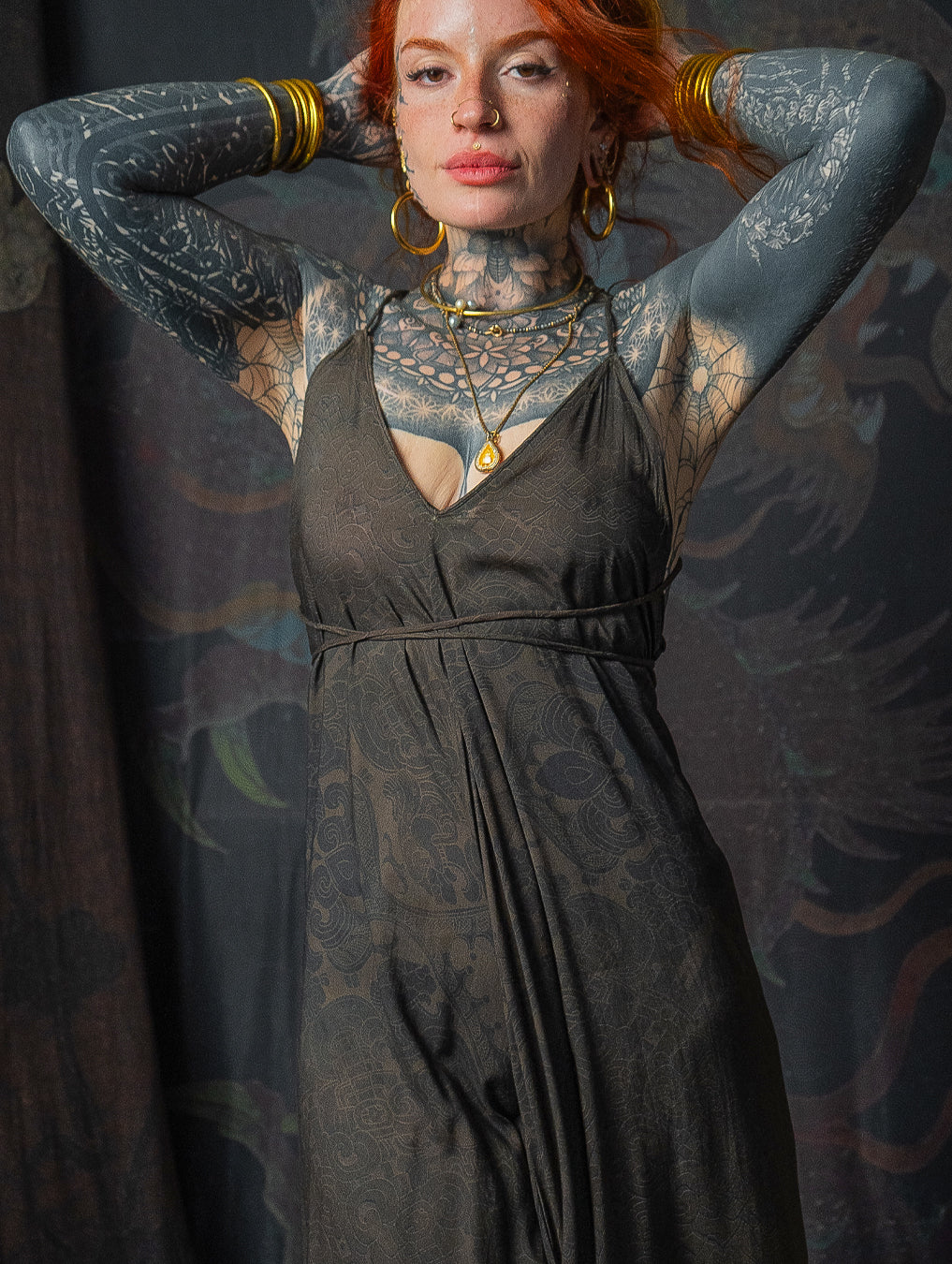 Midi Dress Triangle / Bamboo - MAYAN CODEX