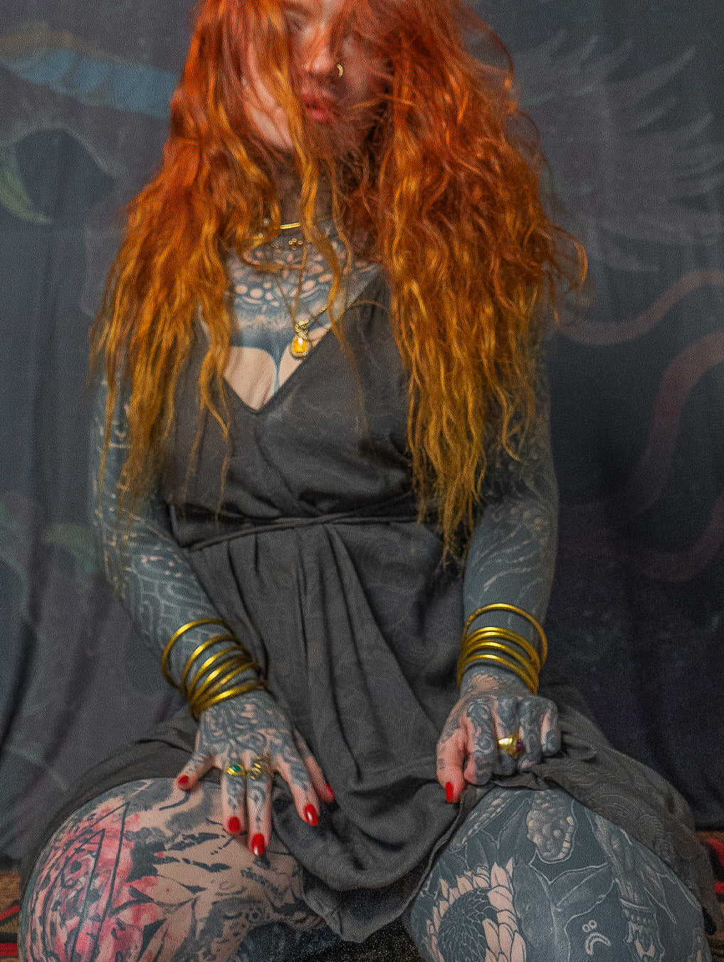Midi Dress Triangle / Bamboo - MAYAN CODEX