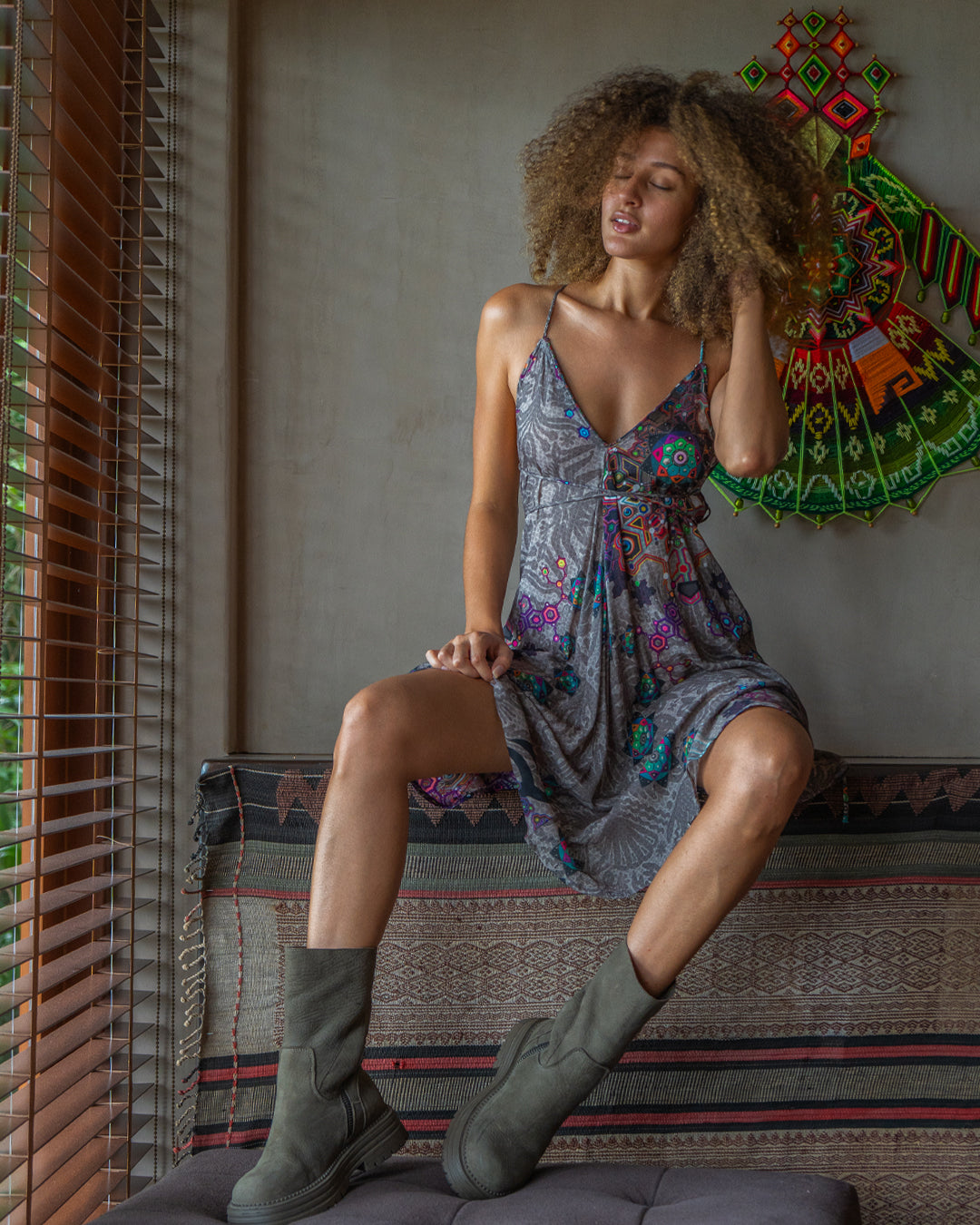Midi Dress Triangle / Bamboo - VENADO