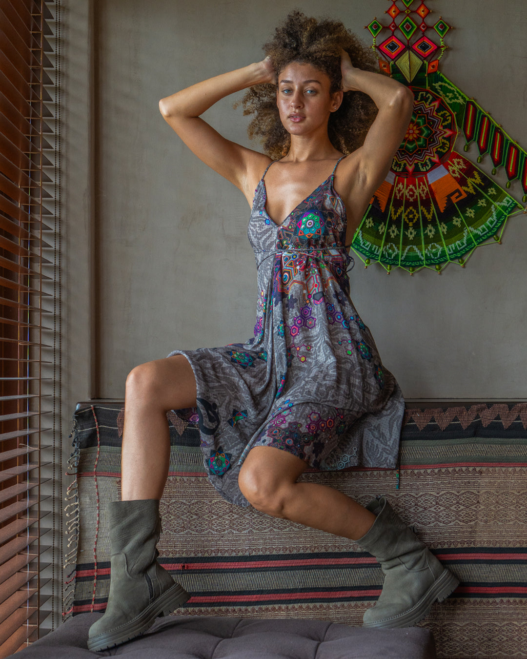 Midi Dress Triangle / Bamboo - VENADO