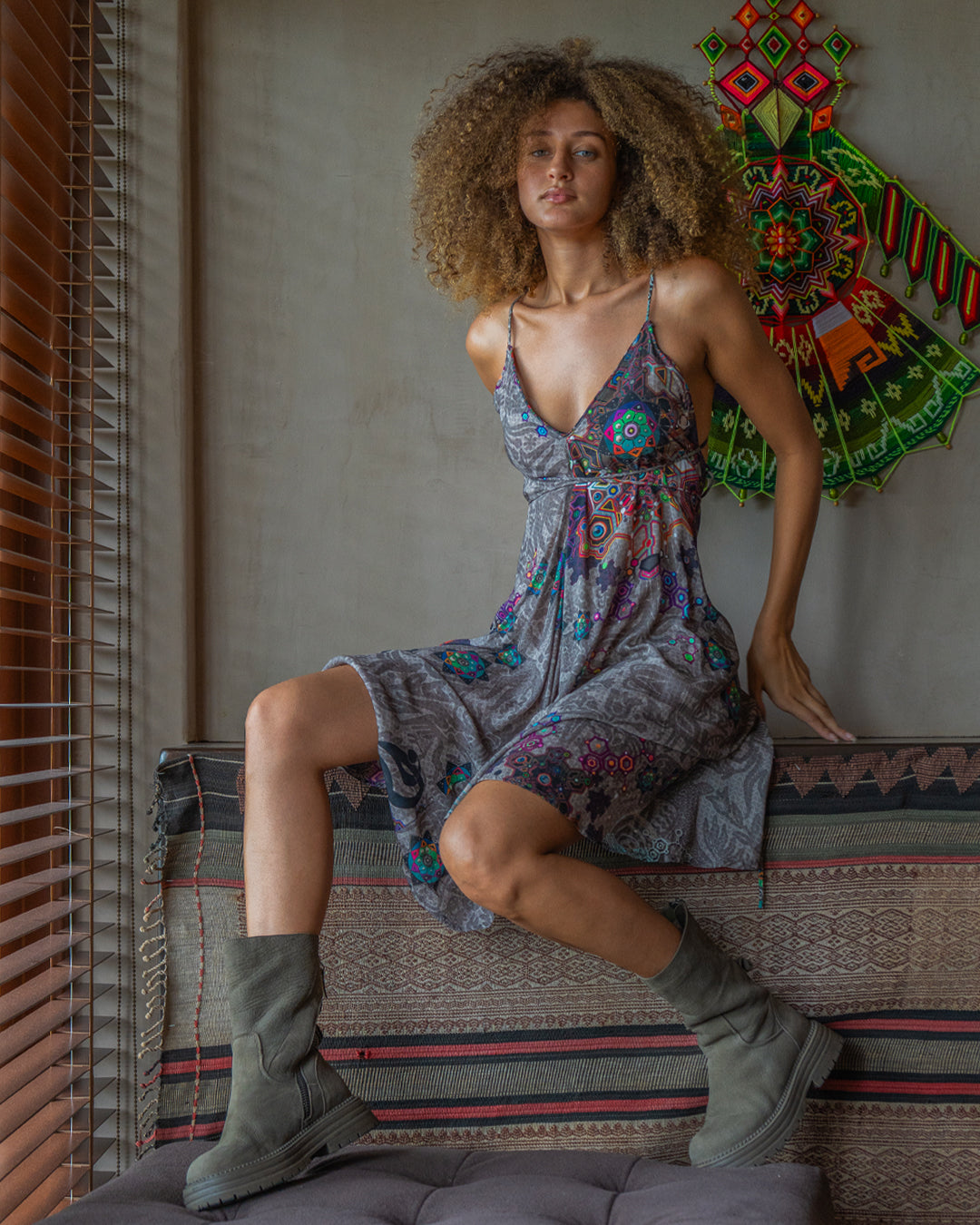 Midi Dress Triangle / Bamboo - VENADO