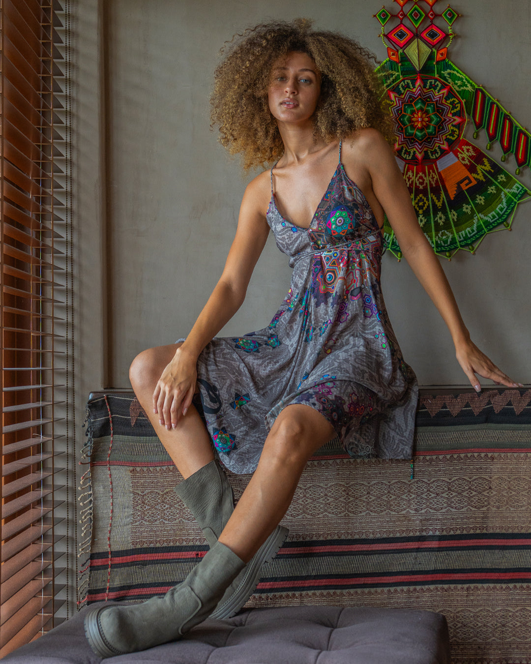 Midi Dress Triangle / Bamboo - VENADO
