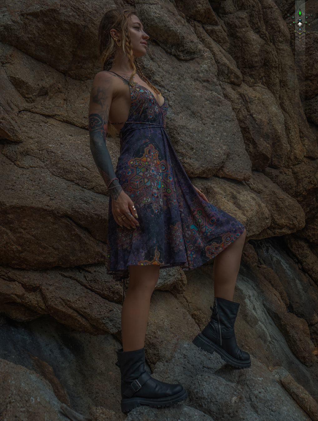 Midi Dress Triangle / Bamboo - ASTROCORAL