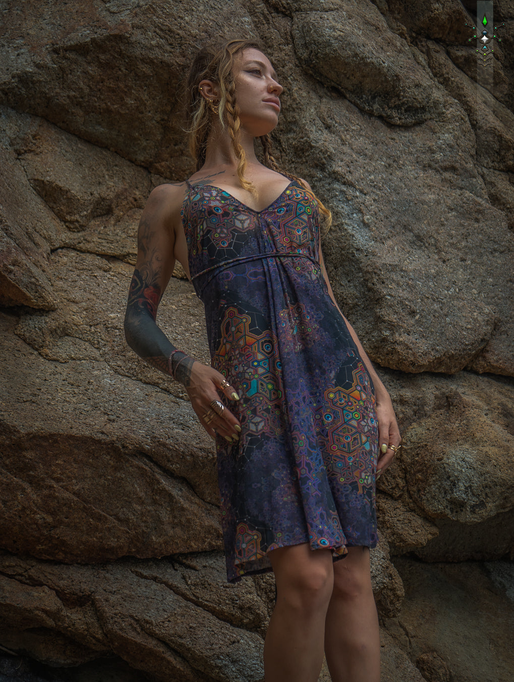 Midi Dress Triangle / Bamboo - ASTROCORAL