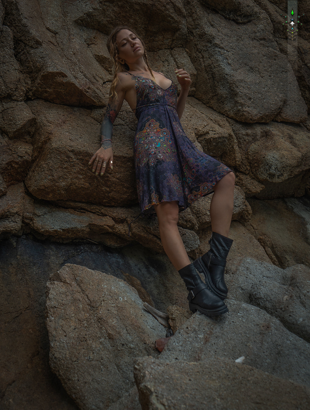 Midi Dress Triangle / Bamboo - ASTROCORAL