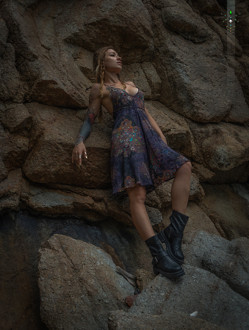 Midi Dress Triangle / Bamboo - ASTROCORAL
