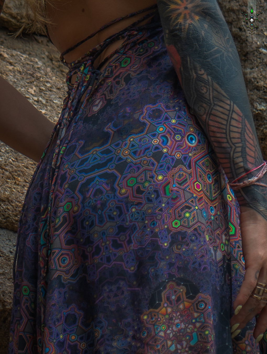 Midi Dress Triangle / Bamboo - ASTROCORAL