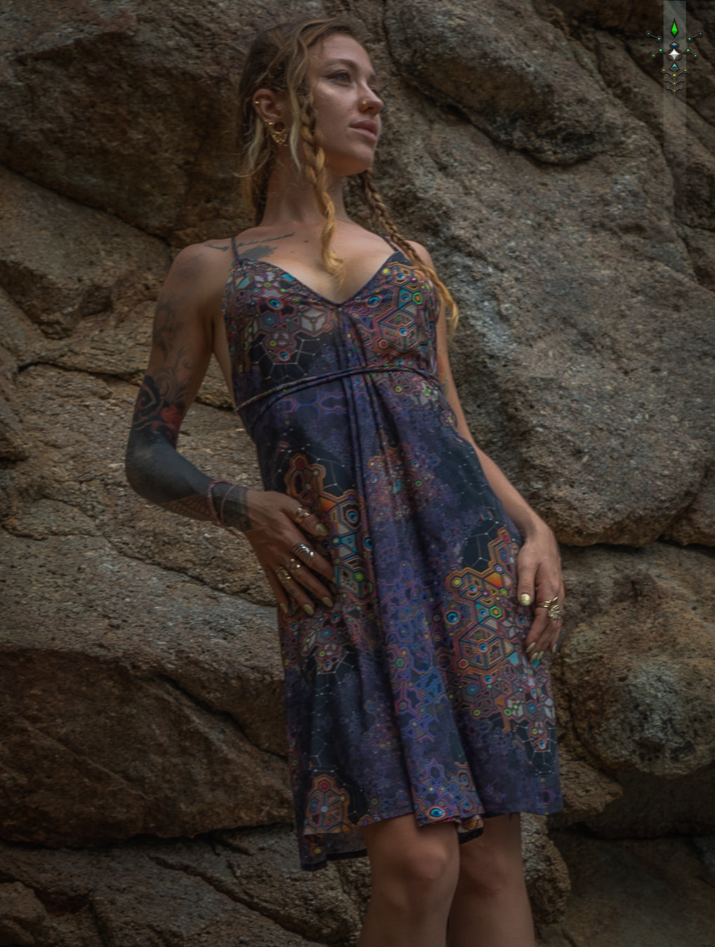 Midi Dress Triangle / Bamboo - ASTROCORAL