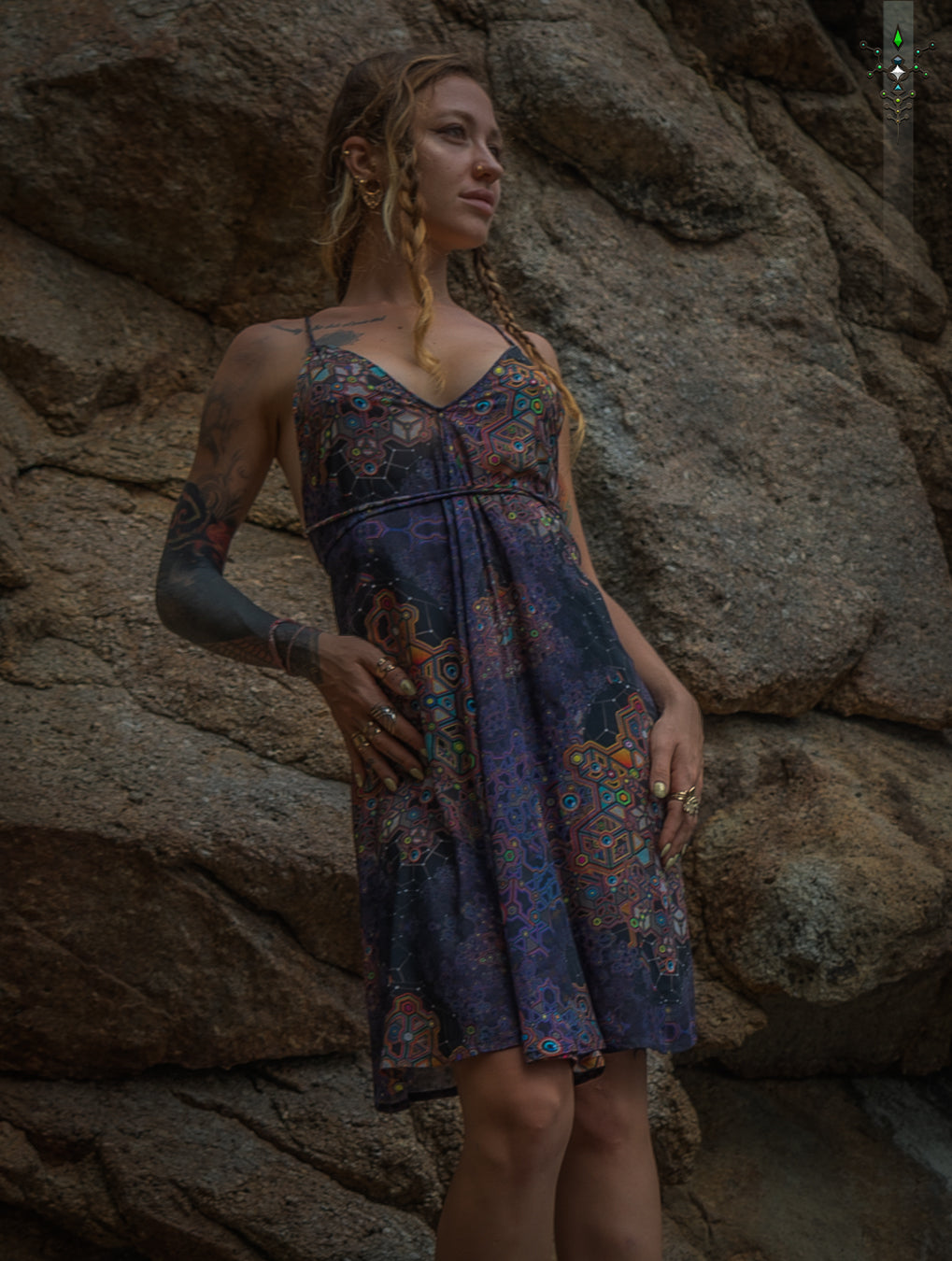 Midi Dress Triangle / Bamboo - ASTROCORAL