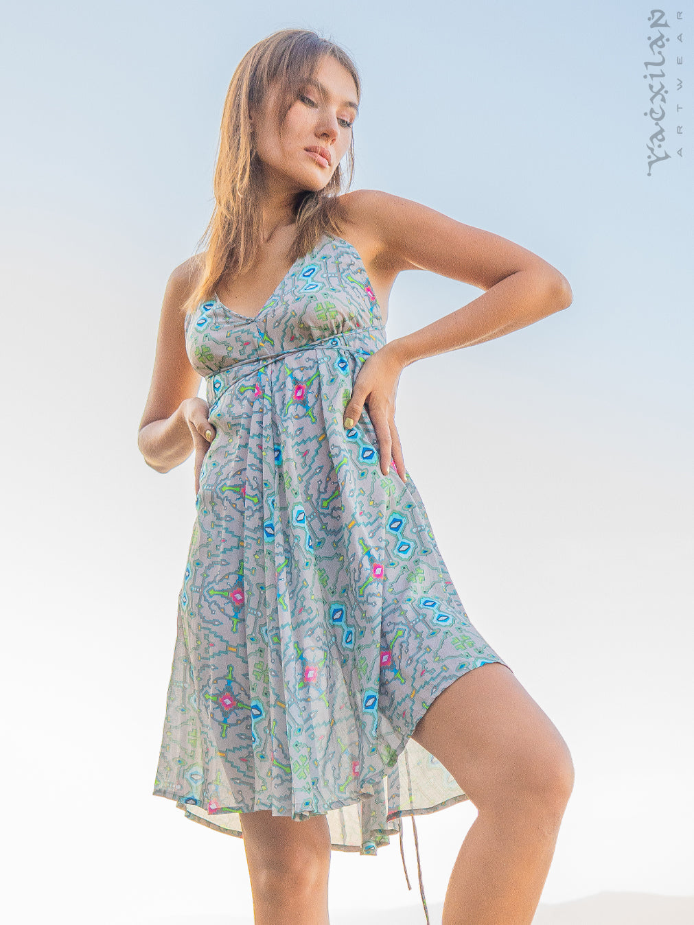 Midi Dress Triangle / Bamboo - WATAWASKA