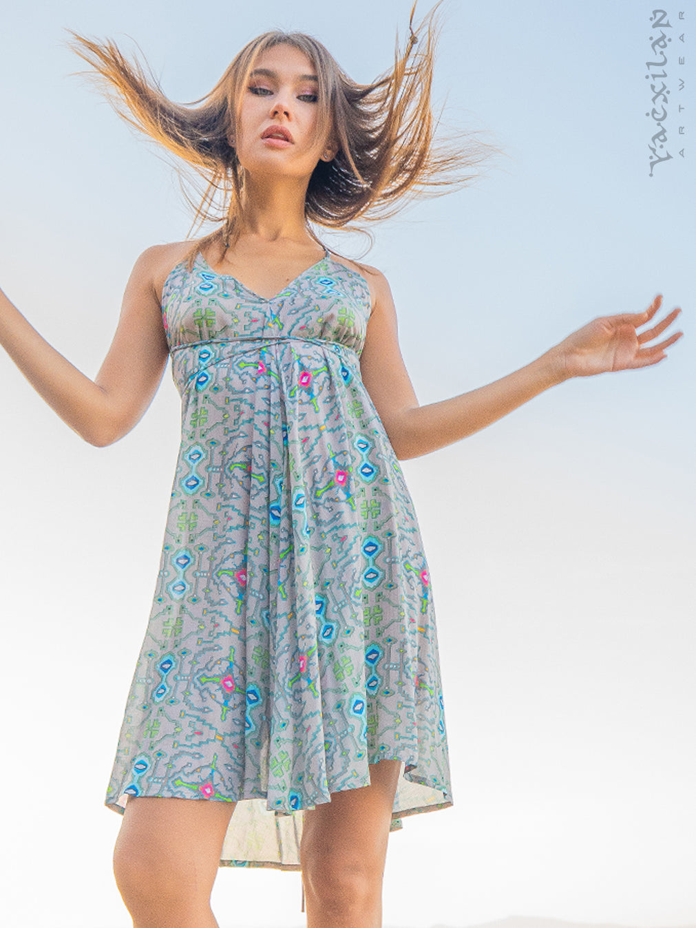 Midi Dress Triangle / Bamboo - WATAWASKA