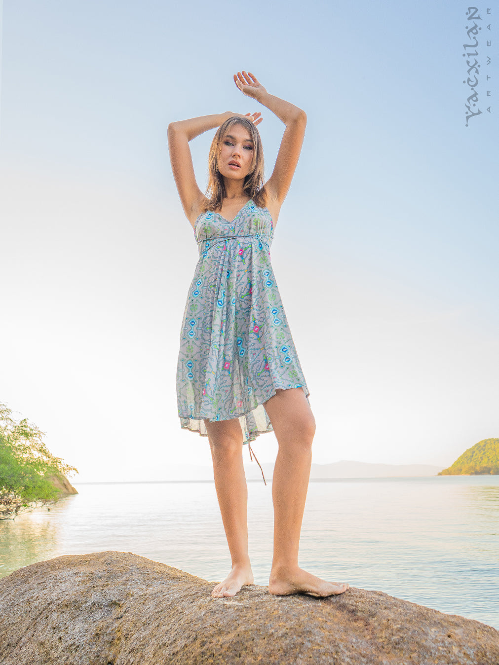 Midi Dress Triangle / Bamboo - WATAWASKA