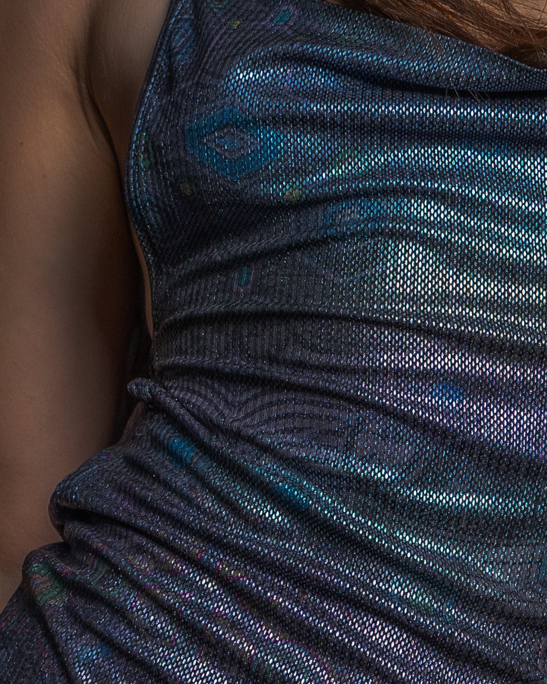 Mini BOMB DRESS / Holographic Rainbow Dots Flatrib - PSYGALAK