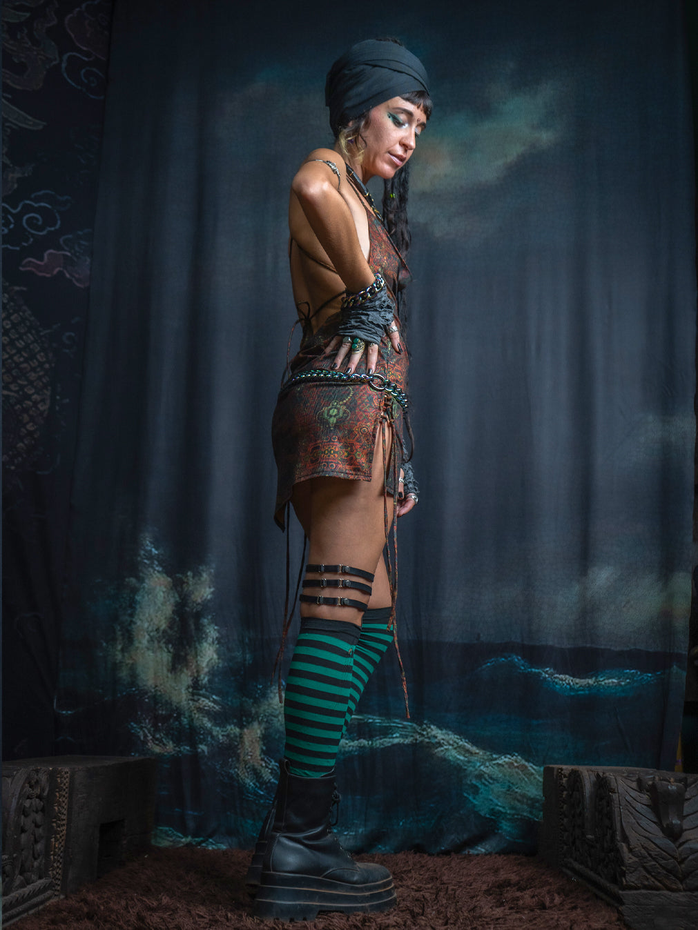 Mini BOMB DRESS / Flatrib - SERPENTS N LADDERS