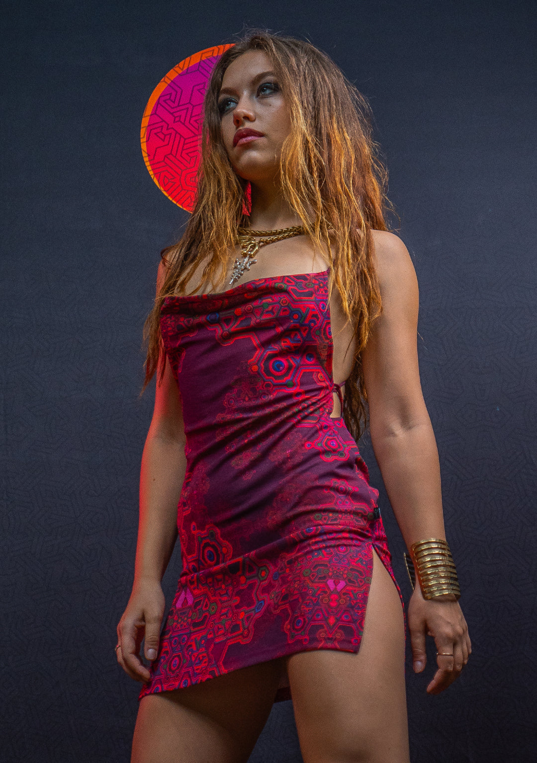 Mini BOMB DRESS / Golden Knits - PINK DEMETRIO