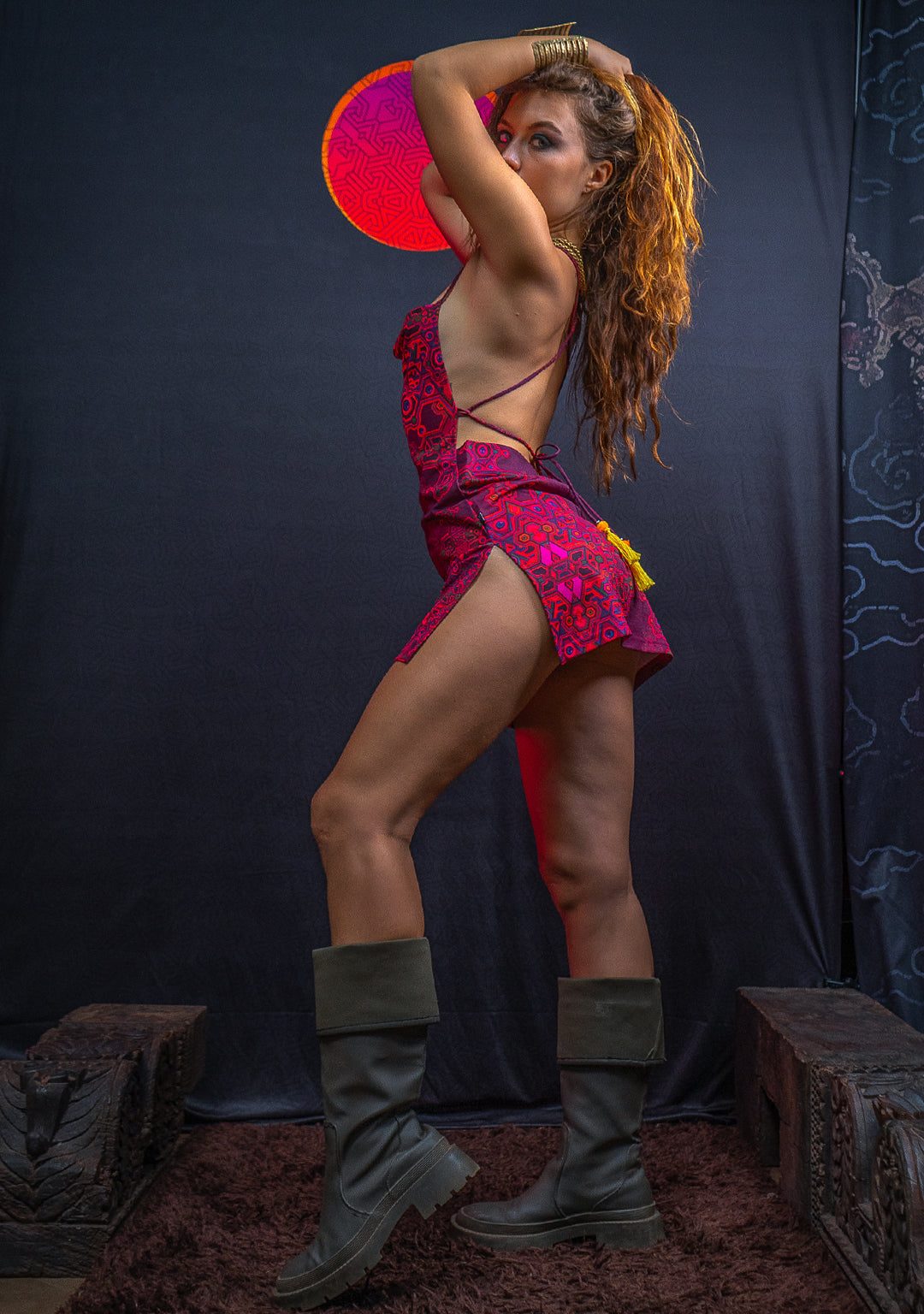 Mini BOMB DRESS / Golden Knits - PINK DEMETRIO