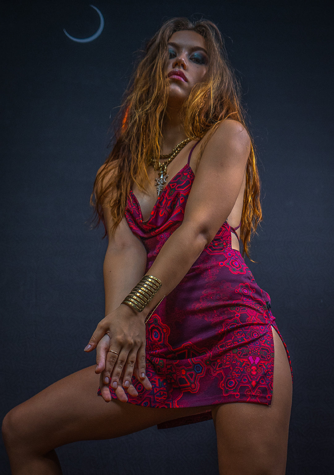 Mini BOMB DRESS / Golden Knits - PINK DEMETRIO