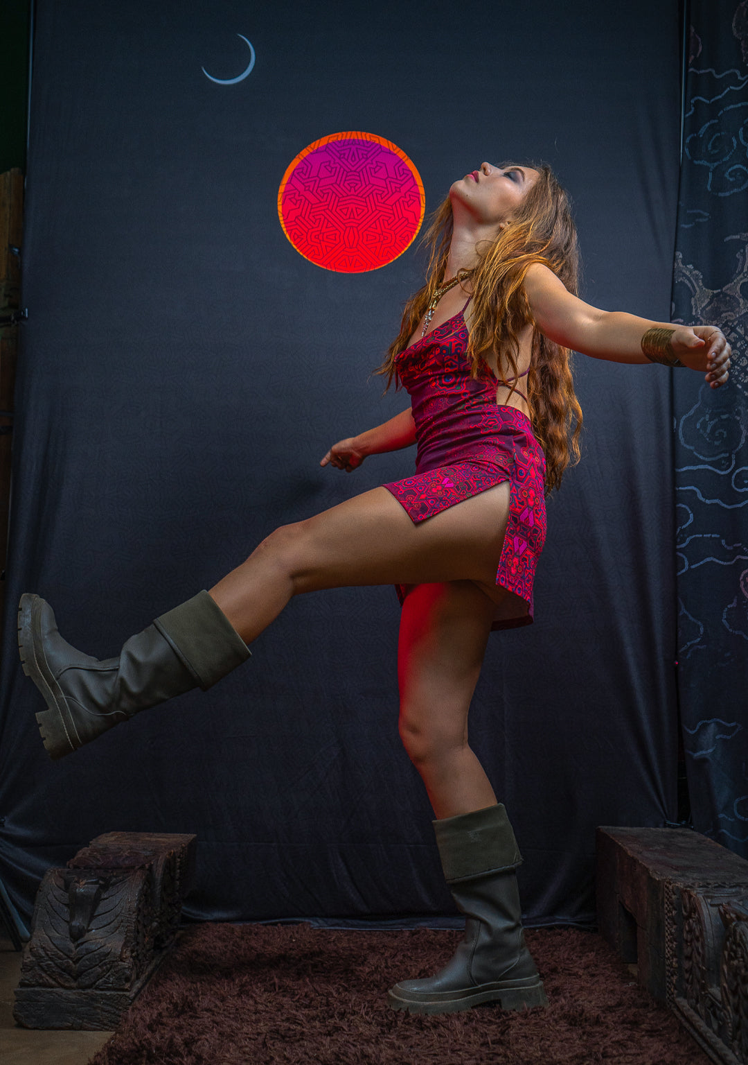 Mini BOMB DRESS / Golden Knits - PINK DEMETRIO