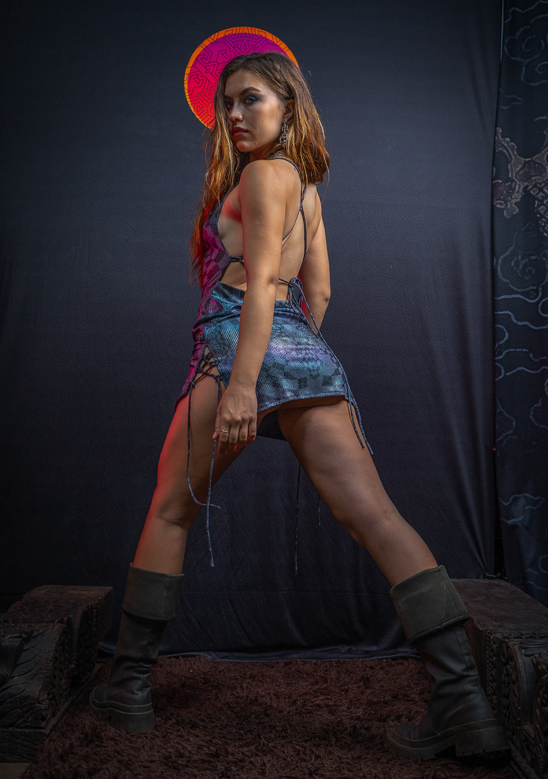 Mini BOMB DRESS / Holographic Dots Flatrib - MATZOKIO