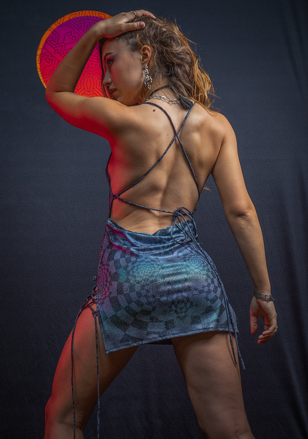 Mini BOMB DRESS / Holographic Rainbow Dots Flatrib - MATZOKIO