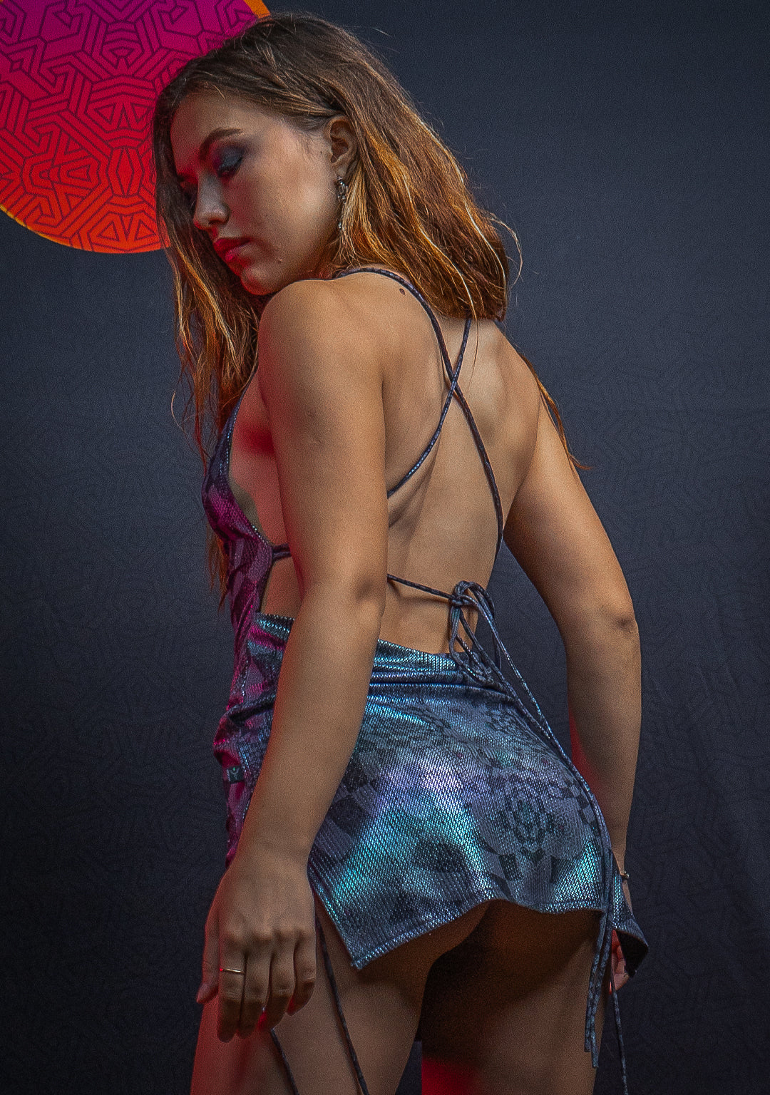 Mini BOMB DRESS / Holographic Dots Flatrib - MATZOKIO