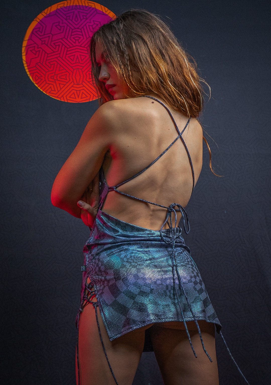 Mini BOMB DRESS / Holographic Dots Flatrib - MATZOKIO
