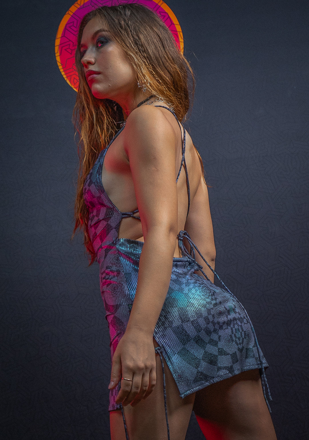 Mini BOMB DRESS / Holographic Dots Flatrib - MATZOKIO