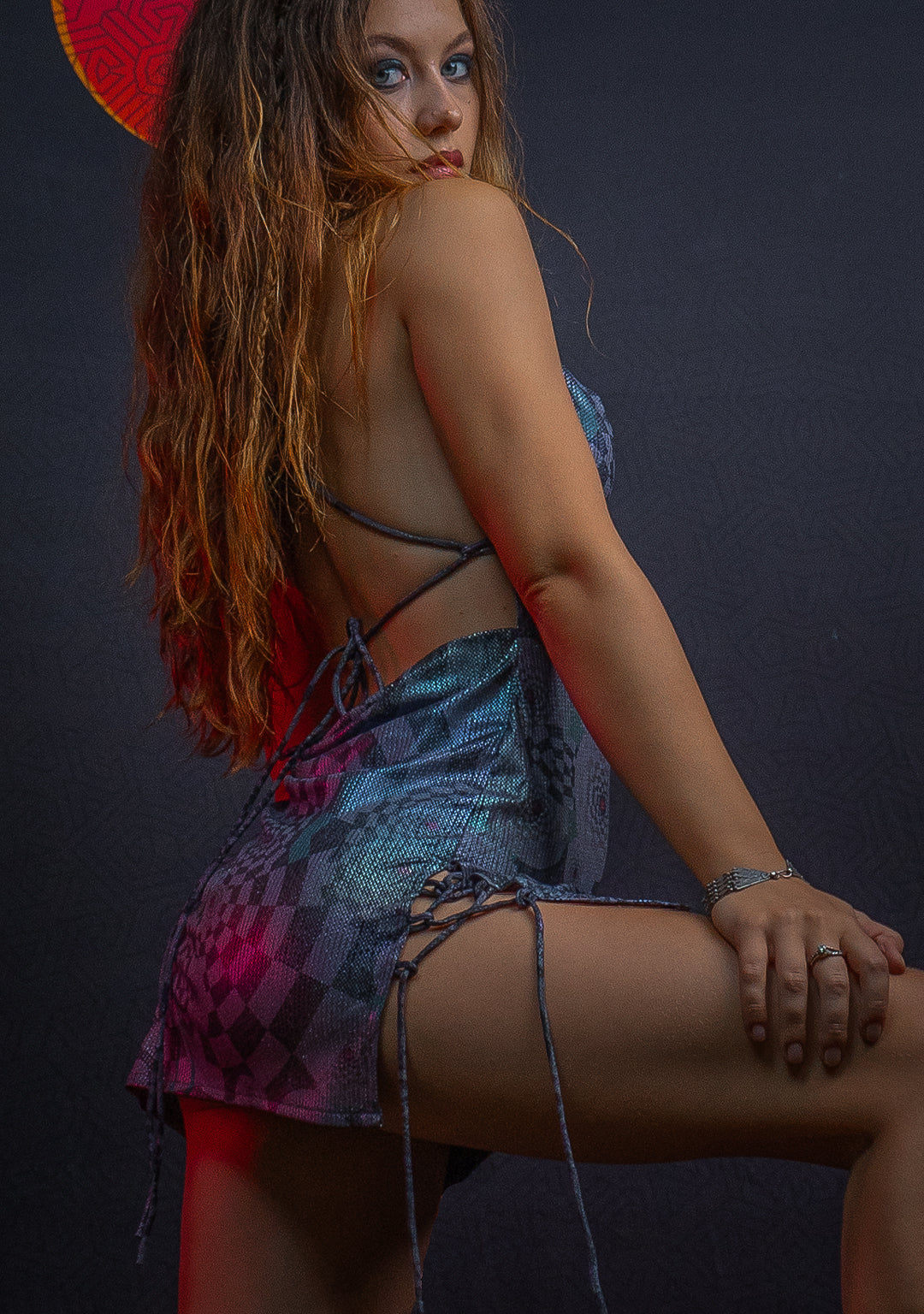 Mini BOMB DRESS / Holographic Dots Flatrib - MATZOKIO