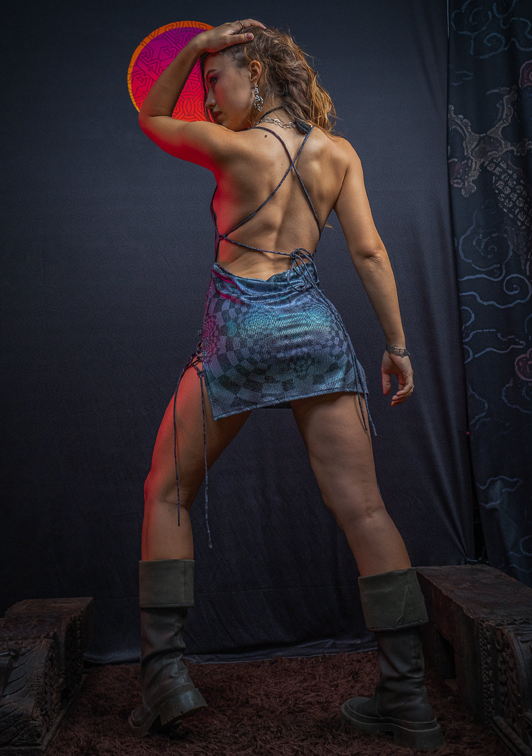Mini BOMB DRESS / Holographic Dots Flatrib - MATZOKIO