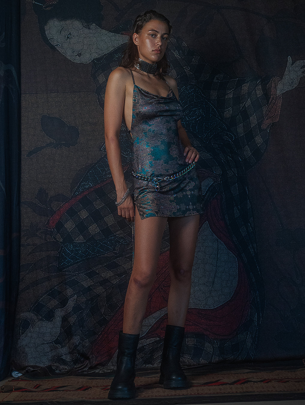 Mini BOMB DRESS / Silver Knits - ATLANTHEON