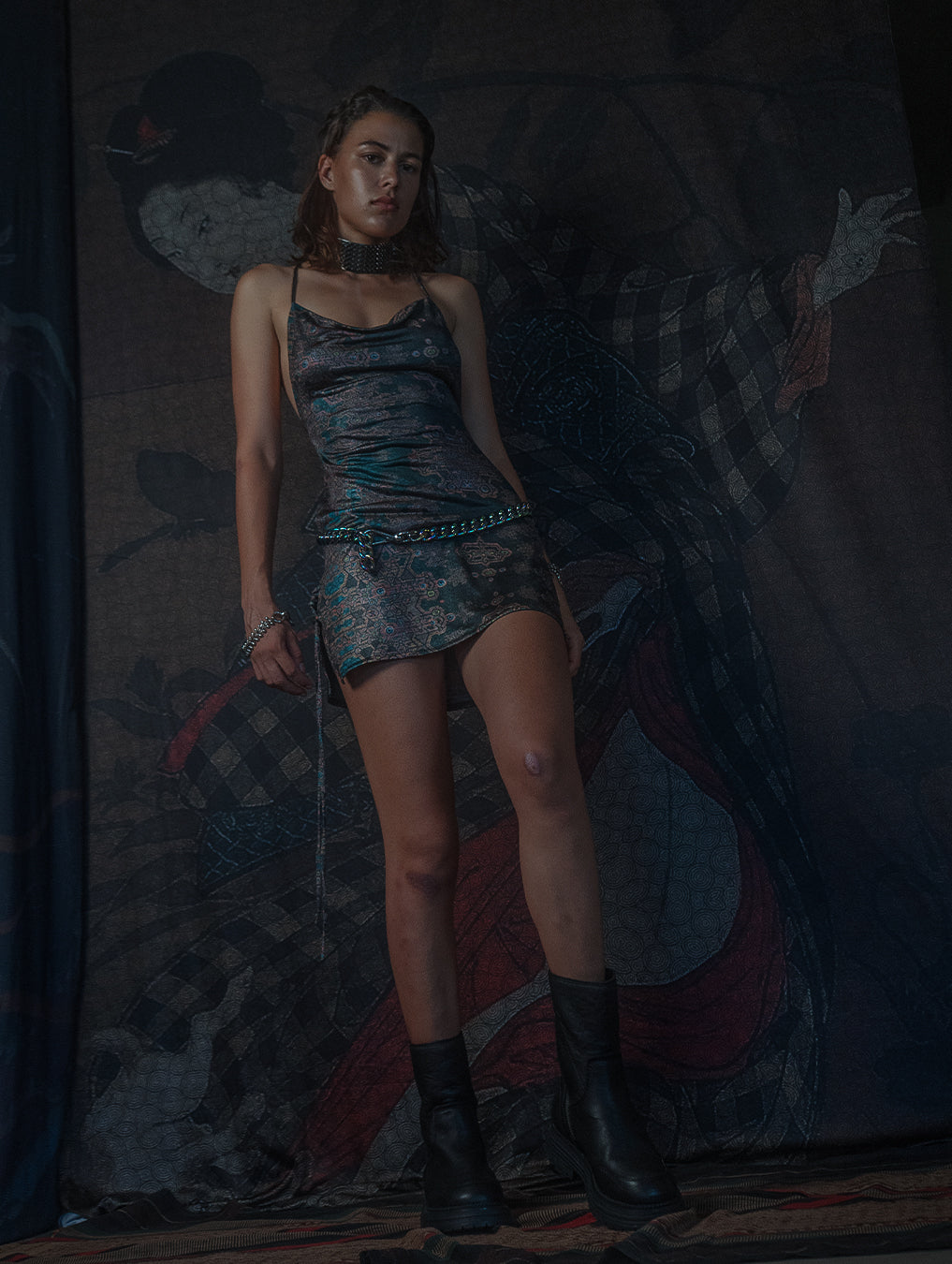 Mini BOMB DRESS / Silver Knits - ATLANTHEON