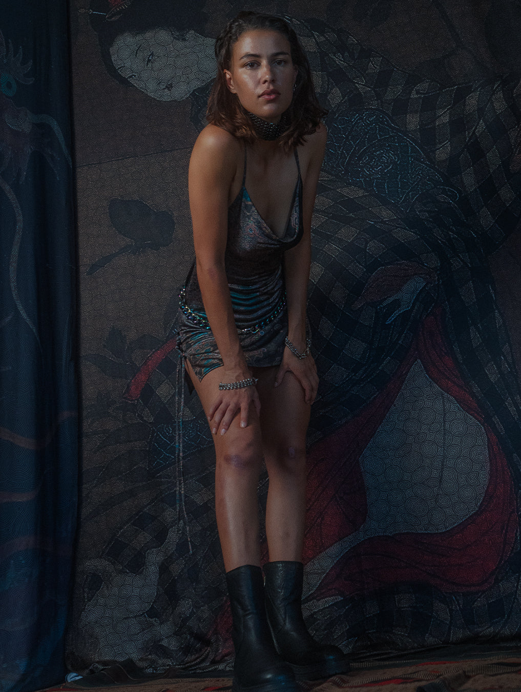Mini BOMB DRESS / Silver Knits - ATLANTHEON