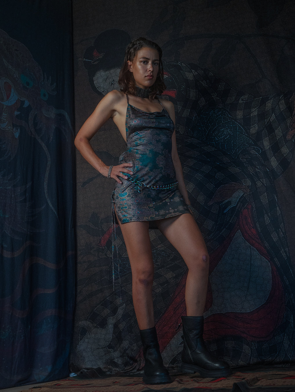 Mini BOMB DRESS / Silver Knits - ATLANTHEON